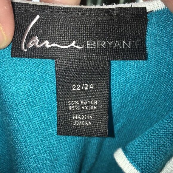 Lane Bryant teal knit tank top - Picture 2 of 3
